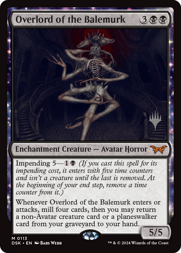 Overlord of the Balemurk (PPDSK-113) - Duskmourn: House of Horror Promos: (enchantment) Foil