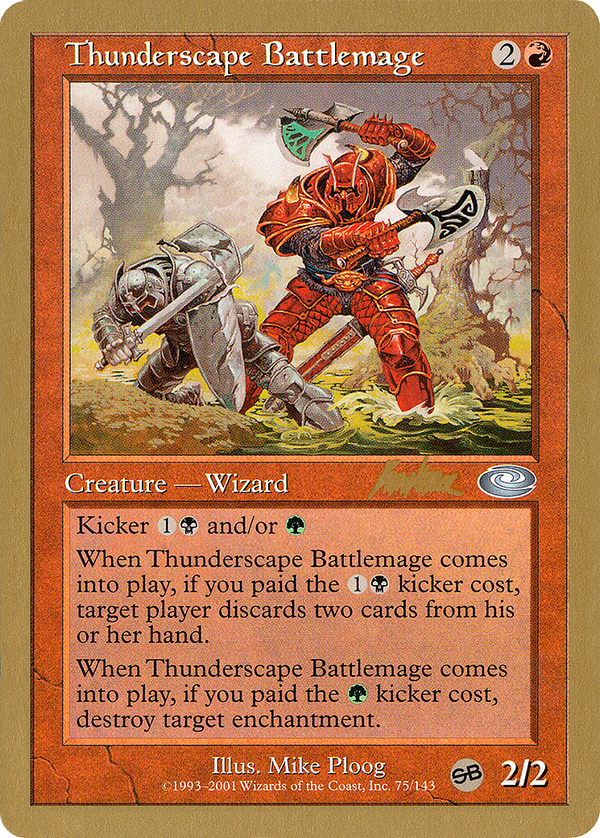 Thunderscape Battlemage - 2002 Brian Kibler (PLS) (SB) (WCD-BK75SB) - World Championship Decks 2002