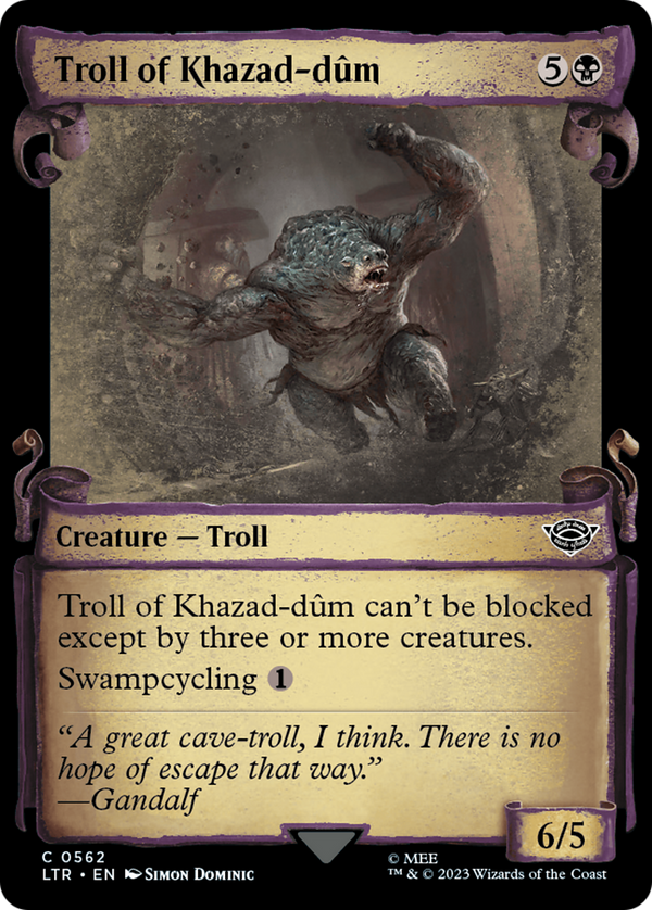 Troll of Khazad-dum (Showcase Scrolls) (LTR-562) - The Lord of the Rings: Tales of Middle-earth: (Showcase) Foil