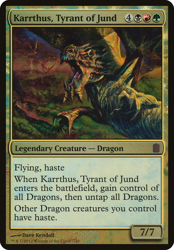 Karrthus, Tyrant of Jund (Commander's Arsenal) (OVER-) - Commander's Arsenal Oversized Foil