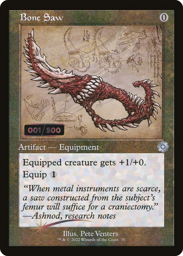 Bone Saw (Schematic) (Serial Numbered) (BRR-070) - The Brothers' War Retro Artifacts Foil