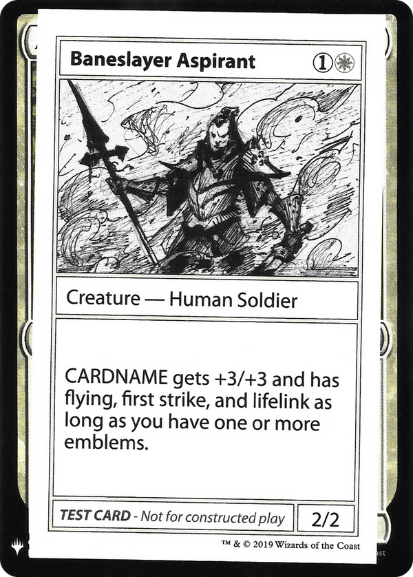 Baneslayer Aspirant (CMB1-) - Mystery Booster Playtest Cards 2019