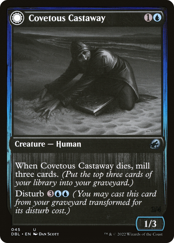 Covetous Castaway (DBL-045) - Innistrad: Double Feature: (Double Faced Transform) Foil