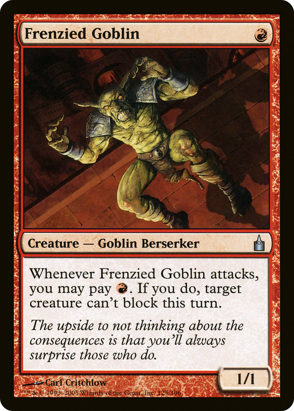 Frenzied Goblin (RAV-125) - Ravnica: City of Guilds Foil
