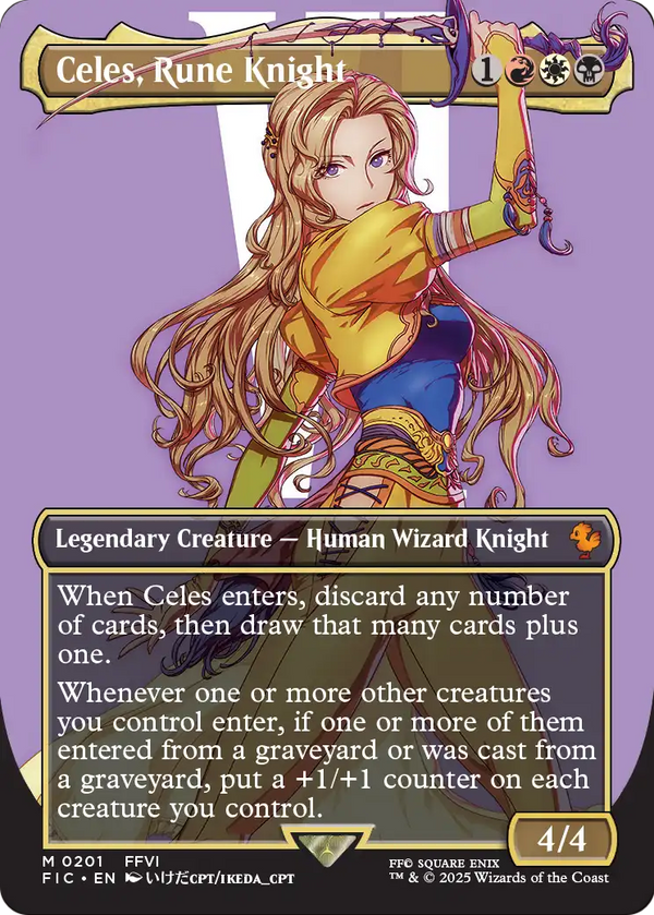 Celes, Rune Knight (Borderless) (FIC-201) - Commander: FINAL FANTASY Foil