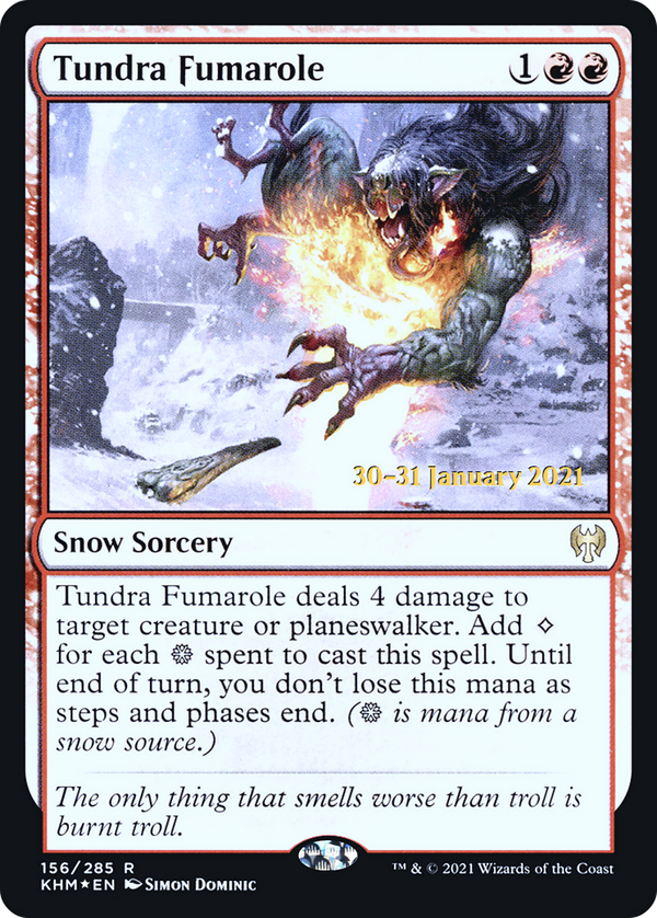 Tundra Fumarole (PRE-156S) - Kaldheim Promos: (snow) Foil