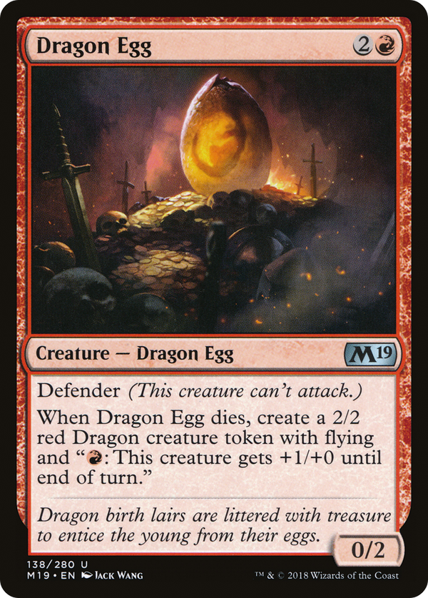 Dragon Egg (M19-138) - Core Set 2019 Foil