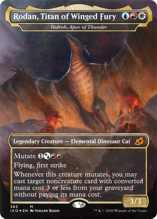 Rodan, Titan of Winged Fury - Vadrok, Apex of Thunder (IKO-383) - Ikoria: Lair of Behemoths / Rodan, Titan of Winged Fury (Borderless)