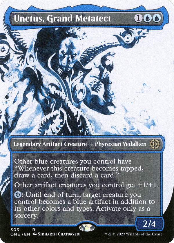 Unctus, Grand Metatect (Showcase) (ONE-303) - Phyrexia: All Will Be One: (Showcase) (Borderless) Foil