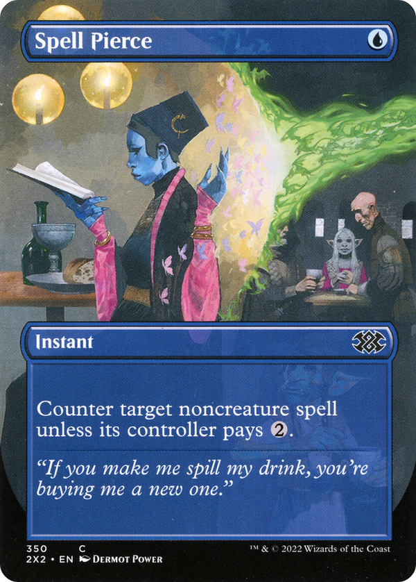 Spell Pierce (Borderless) (2X2-350) - Double Masters 2022 Foil