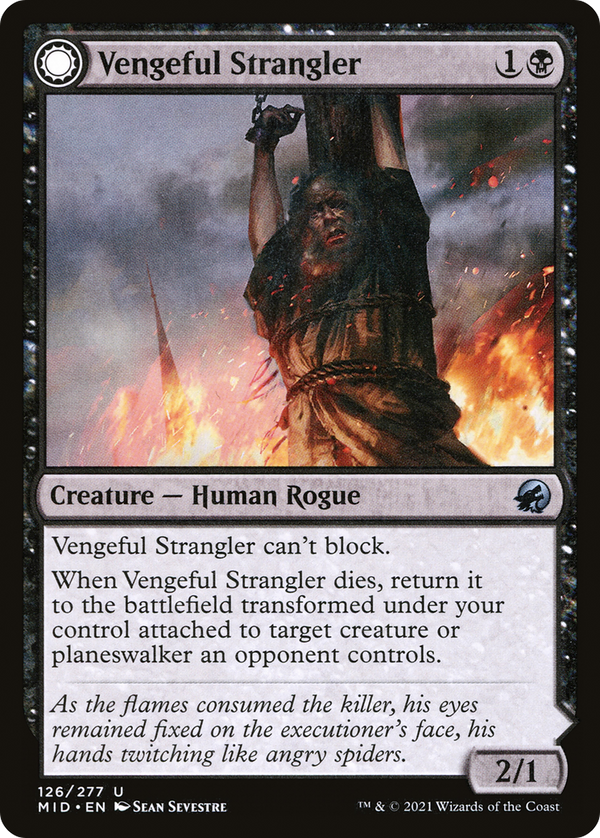 Vengeful Strangler (MID-126) - Innistrad: Midnight Hunt: (Double Faced Transform)
