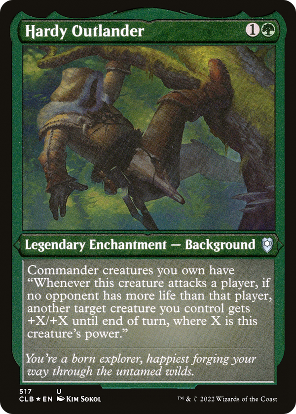 Hardy Outlander (Foil Etched) (CLB-517) - Commander Legends: Battle for Baldur's Gate Foil