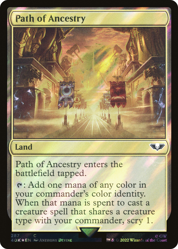 Path of Ancestry (Surge Foil) (40K-287) - Warhammer 40,000 Commander Foil