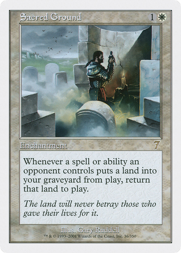 Sacred Ground (7ED-036) - 7th Edition Foil