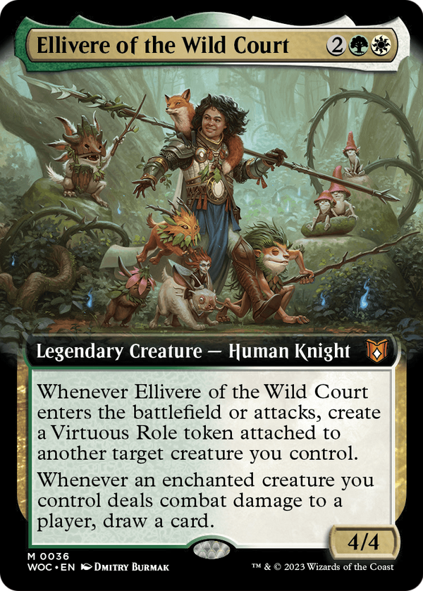 Ellivere of the Wild Court (Extended Art) (WOC-036) - Wilds of Eldraine Commander: (Extended Art)