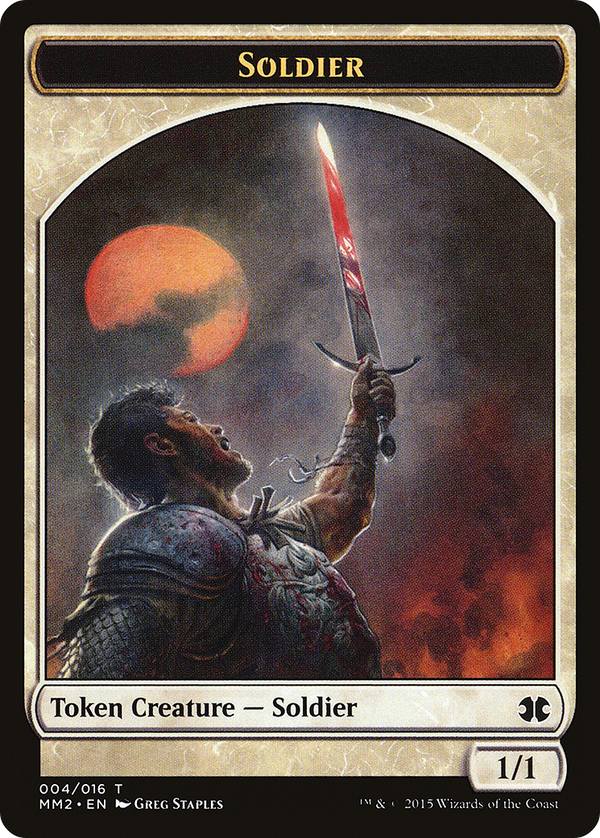 Soldier Token (MM2-004) - Modern Masters 2015 Tokens