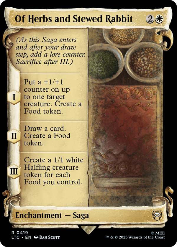 Of Herbs and Stewed Rabbit (Showcase Scrolls) (LTC-419) - Tales of Middle-earth Commander: (Showcase)