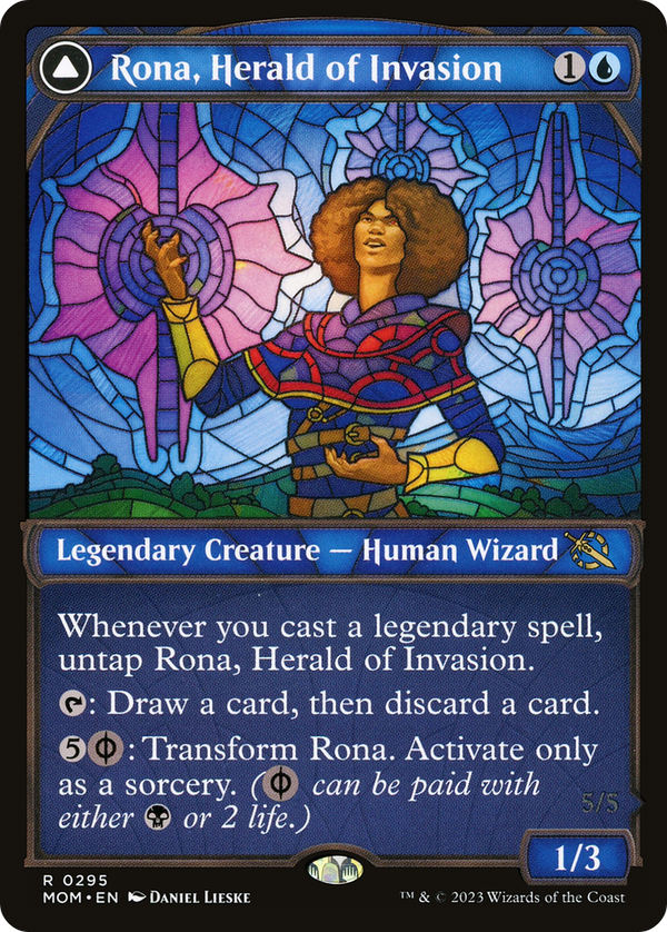 Rona, Herald of Invasion (Showcase) (MOM-295) - March of the Machine: (Showcase) Foil