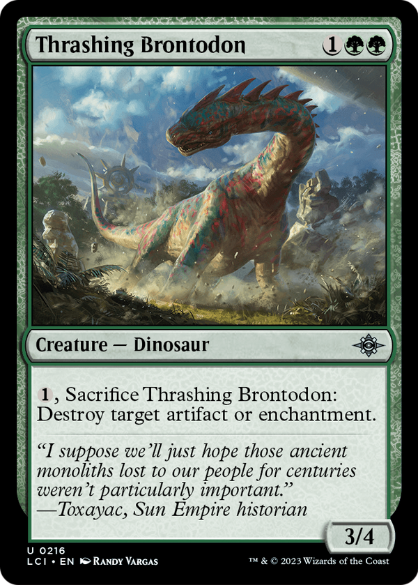 Thrashing Brontodon (LCI-216) - The Lost Caverns of Ixalan