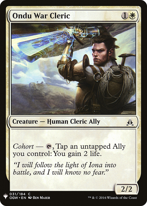 Ondu War Cleric (LIST-OGW-31) - The List