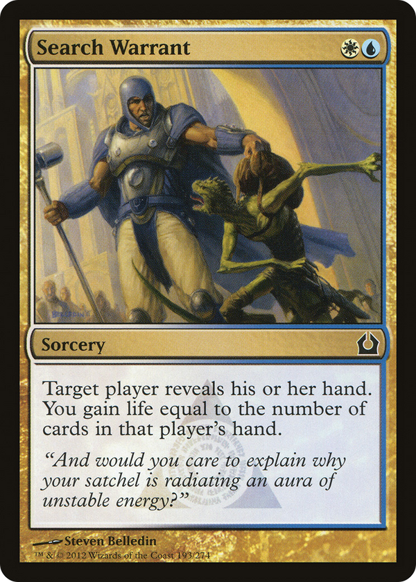 Search Warrant (RTR-193) - Return to Ravnica