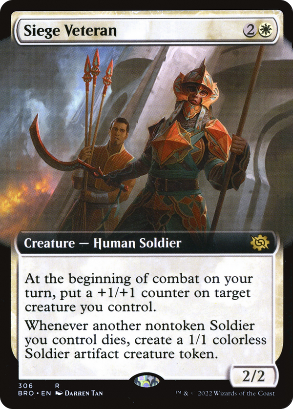 Siege Veteran (Extended Art) (BRO-306) - The Brothers' War: (Extended Art)