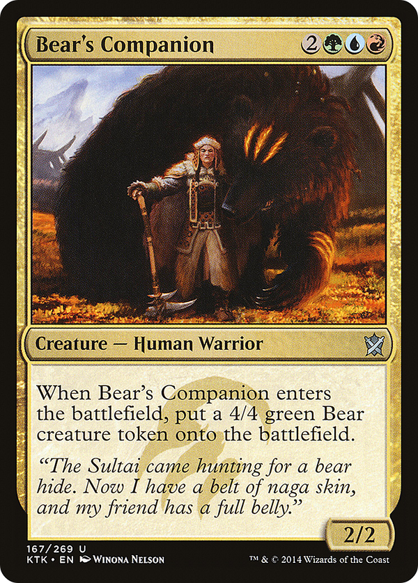 Bear's Companion (KTK-167) - Khans of Tarkir Foil