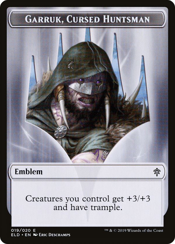 Garruk, Cursed Huntsman Emblem (TELD-019) - Throne of Eldraine Tokens Foil