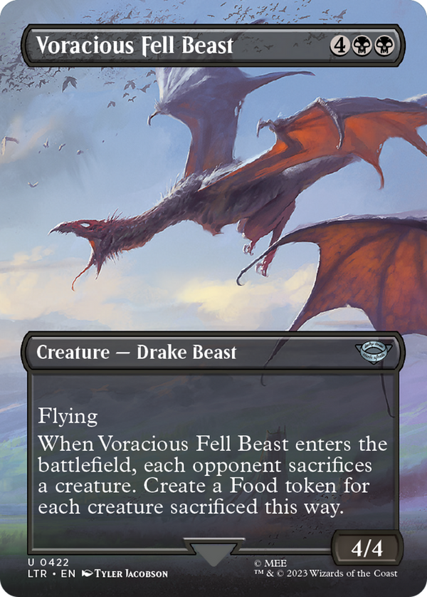 Voracious Fell Beast (Borderless) (LTR-422) - The Lord of the Rings: Tales of Middle-earth Foil