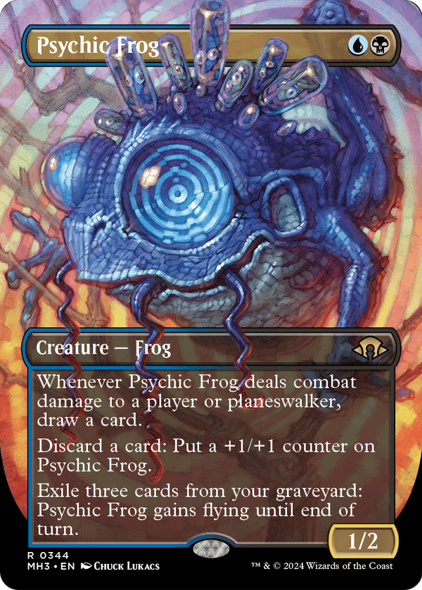 Psychic Frog (Borderless) (MH3-344) - Modern Horizons 3 Foil