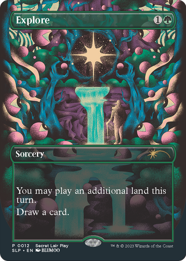 Explore (SLP-012) - Secret Lair Showdown (Borderless) Foil