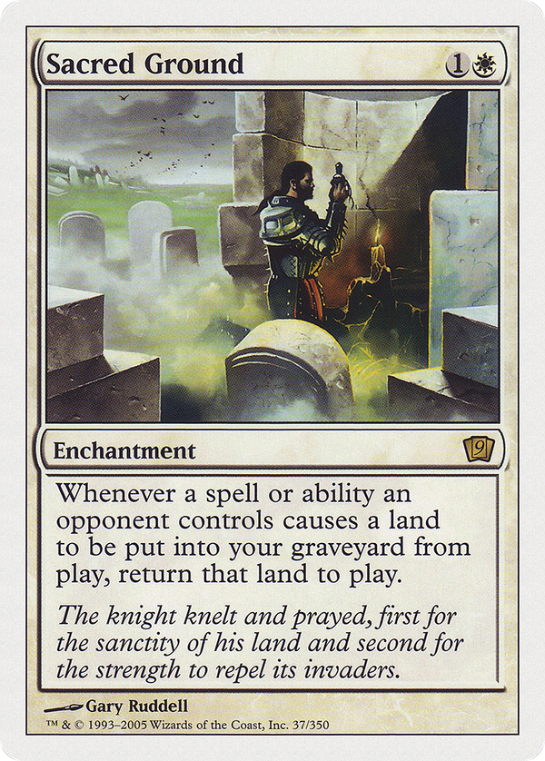 Sacred Ground (9ED-037) - 9th Edition Foil