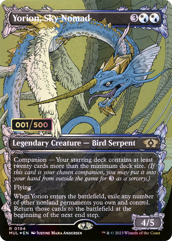 Yorion, Sky Nomad (Serial Numbered) (MUL-194) - Multiverse Legends: (Showcase) (Borderless) Foil
