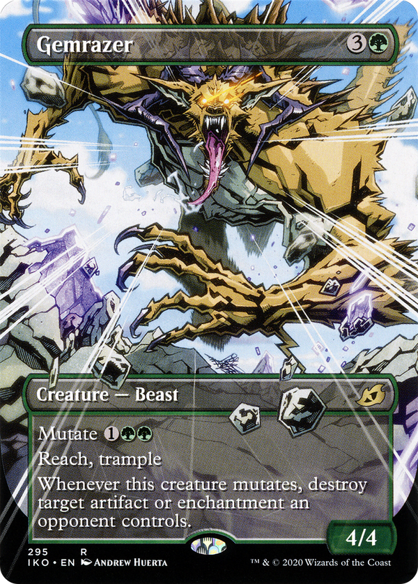 Gemrazer (Showcase) (IKO-295) - Ikoria: Lair of Behemoths: (Showcase) (Borderless) Foil