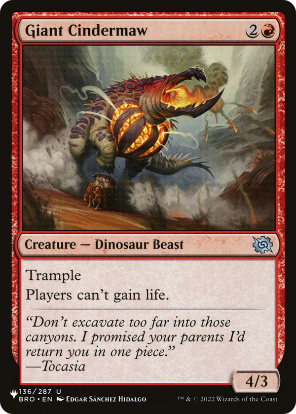 Giant Cindermaw (LIST-BRO-136) - The List