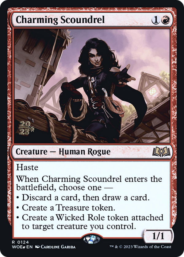 Charming Scoundrel (PRE-124) - Wilds of Eldraine Promos Foil