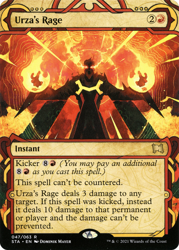 Urza's Rage (STA-047) - Strixhaven Mystical Archive: (Showcase) (Borderless) Foil