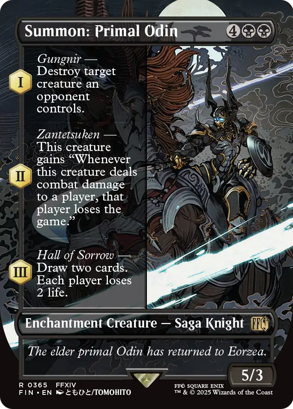Summon: Primal Odin (Borderless) (FIN-365) - FINAL FANTASY: (enchantment) Foil