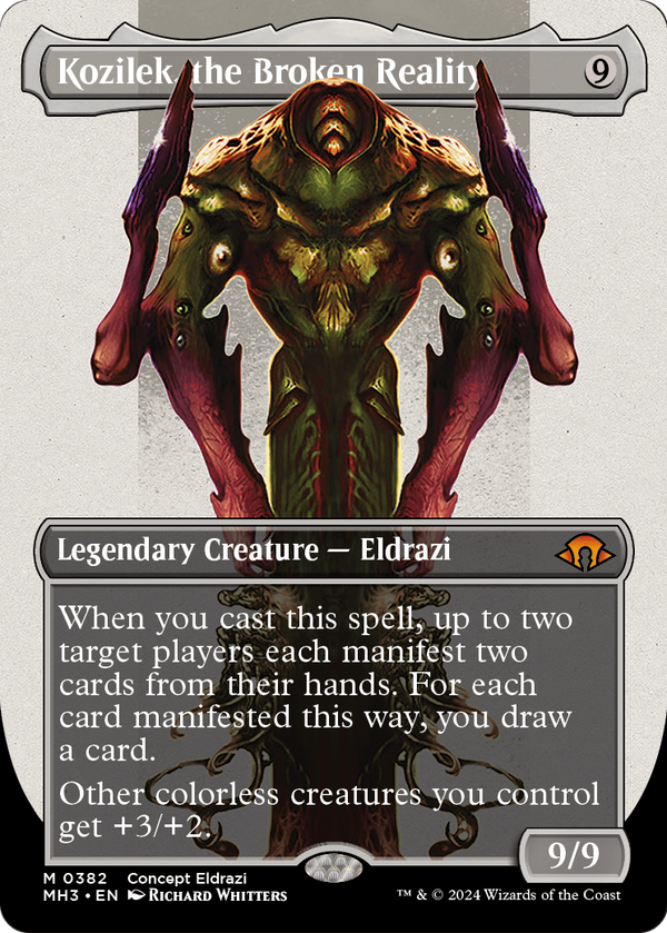 Kozilek, the Broken Reality (Borderless) (MH3-382) - Modern Horizons 3 Foil