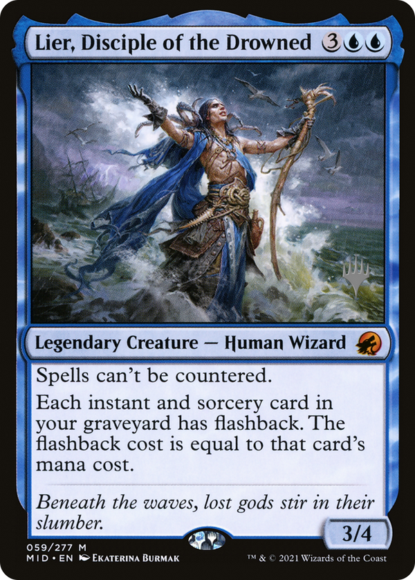 Lier, Disciple of the Drowned (PPMID-059) - Innistrad: Midnight Hunt Promos Foil