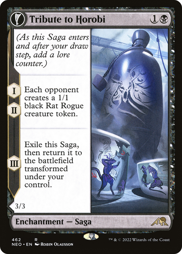 Tribute to Horobi (Extended Art) (NEO-462) - Kamigawa: Neon Dynasty: (Extended Art, fandfc, enchantment)