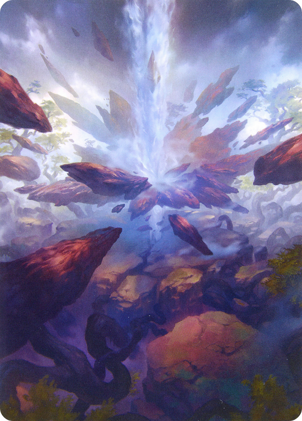 Prismatic Vista // Prismatic Vista (AZNR-035) - Zendikar Rising Art Series (Borderless) Foil
