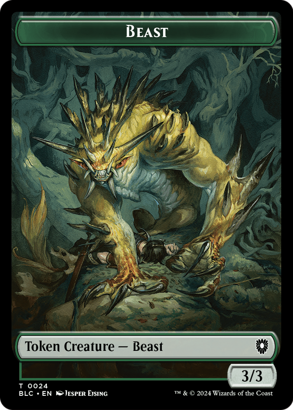 Beast (TBLC-024) - Bloomburrow Commander Tokens Foil