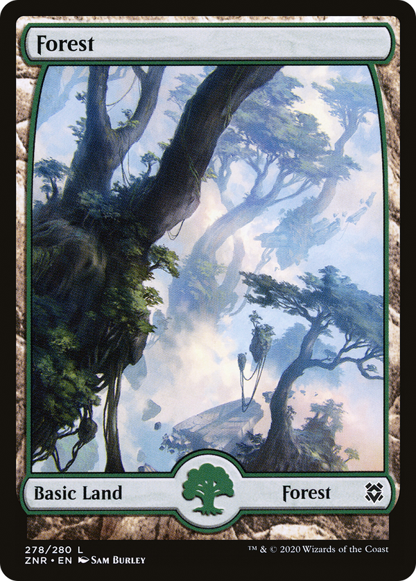 Forest (278) - Full Art (ZNR-278) - Zendikar Rising: (Full Art) Foil