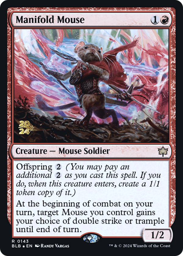 Manifold Mouse (PRE-143) - Bloomburrow Promos Foil