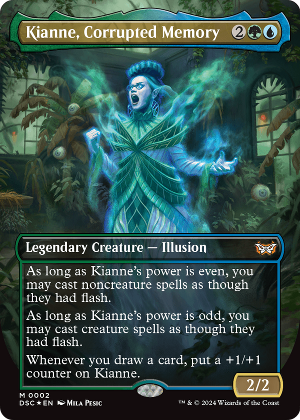Kianne, Corrupted Memory (Borderless) (DSC-002) - Duskmourn: House of Horror Commander Foil
