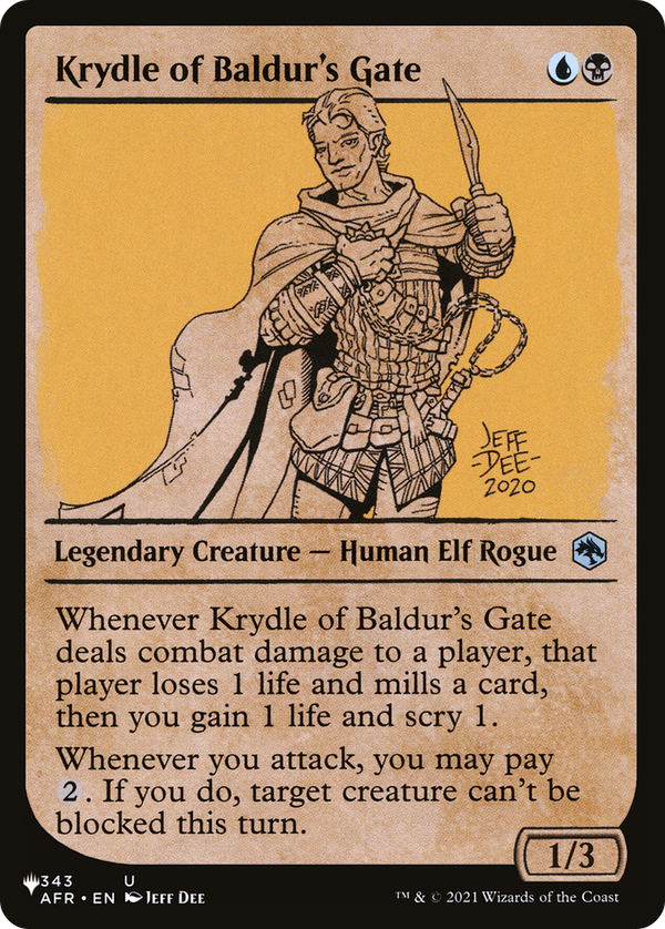 Krydle of Baldur's Gate (Showcase) (LIST-AFR-343) - The List: (Showcase)