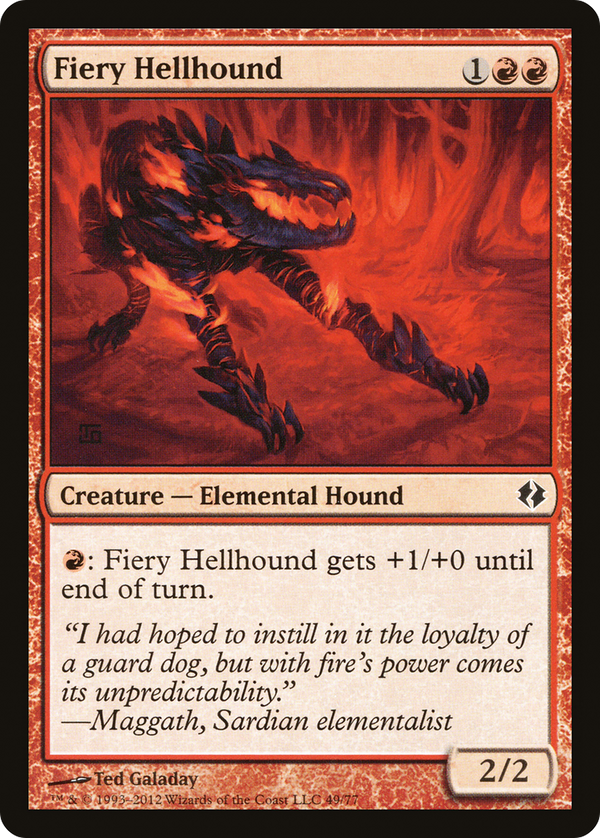 Fiery Hellhound (DDI-049) - Duel Decks: Venser vs. Koth
