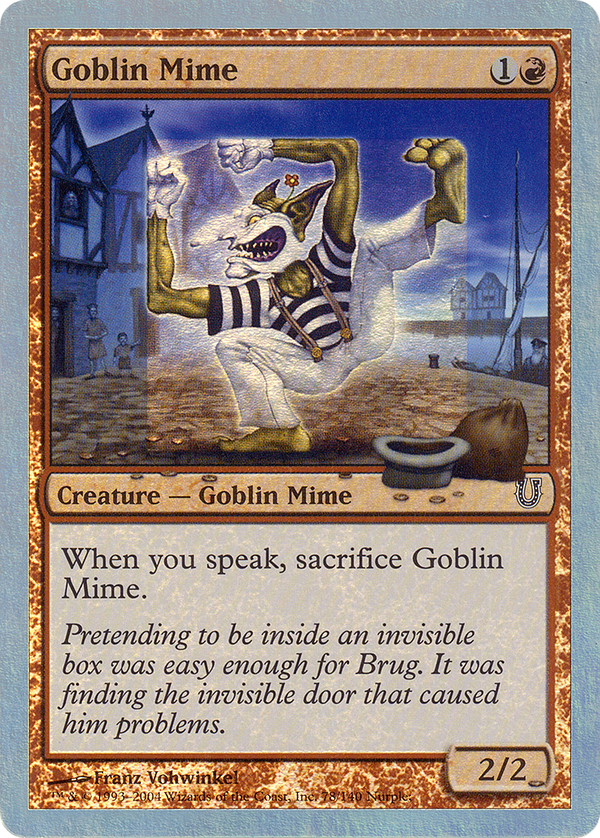 Goblin Mime (Alternate Foil) (UNH-78★) - Unhinged Foil