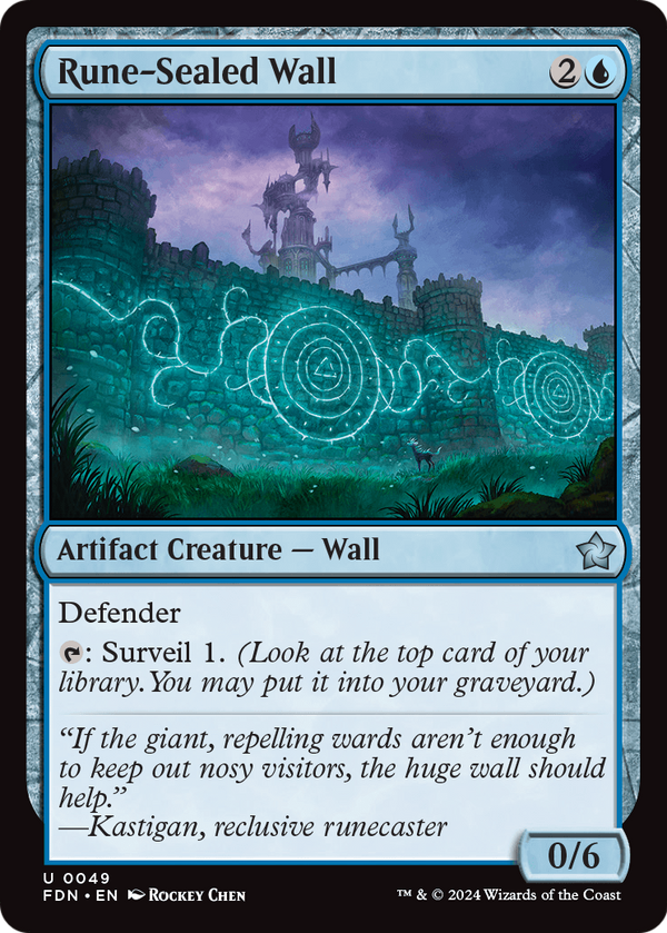 Rune-Sealed Wall (0049) (FDN-049) - Foundations
